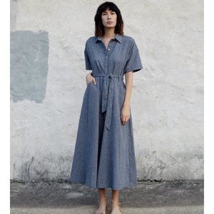 Esby Savannah Jumpsuit Indigo Stripe -S but fits M